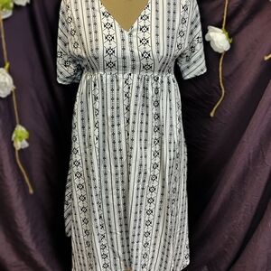 BloomChic Black and White High Low Dress